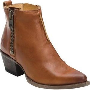 Frye leather brown booties